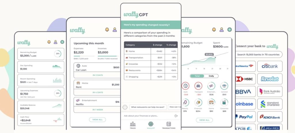 wally AI tool for personal finance management